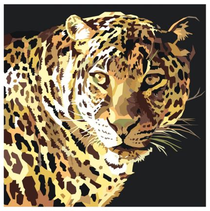 Gleznas pēc numuriem "Leopards" AAAA-Q2699
