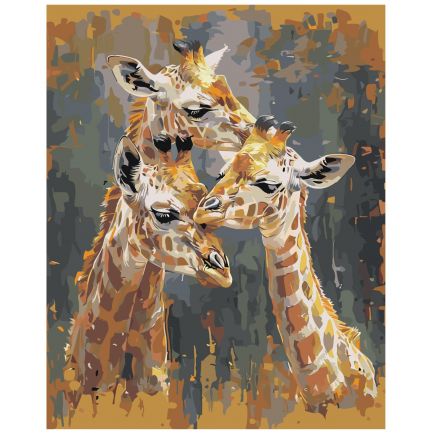 Gleznas pēc numuriem "Žirafes" AAAA-QR043