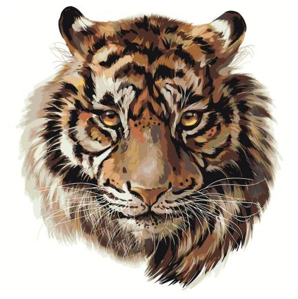 Gleznas pēc numuriem "Tīģeris" Z-AB45