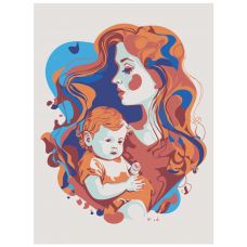 Gleznas pēc numuriem "Māte ar zīdaini" -Q0607 