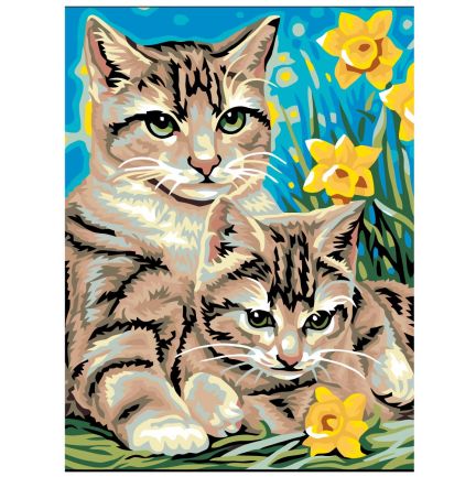 Gleznas pēc numuriem "Divi kaķi" A05
