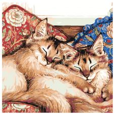 Gleznas pēc numuriem "Miega kaķi" A117