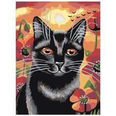 Gleznas pēc numuriem "Melns kaķis" A134