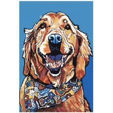 Gleznas pēc numuriem "Laimīgs suns" A141