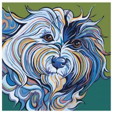 Gleznas pēc numuriem "Daudzkrāsu suns" A143