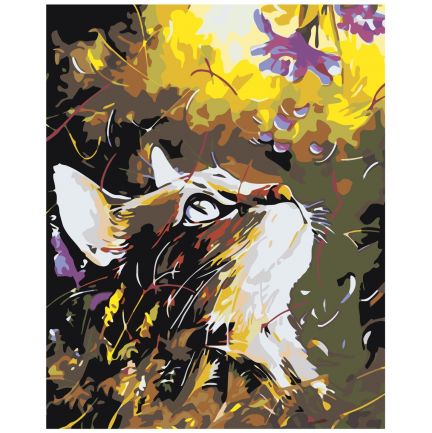 Gleznas pēc numuriem “Kaķis brīnumzemē” A186