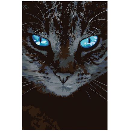 Gleznas pēc numuriem "Kaķis ar zilām acīm" A452