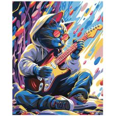 Gleznas pēc numuriem "Kaķu mūziķis" AAAA-NK730