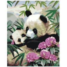 Gleznas pēc numuriem "Panda meitenes" AOKO-MS00017