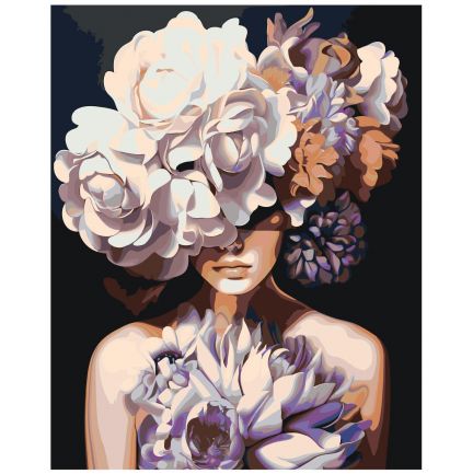 Gleznas pēc numuriem "Meitene ar ziediem" EVEE-girls-0029