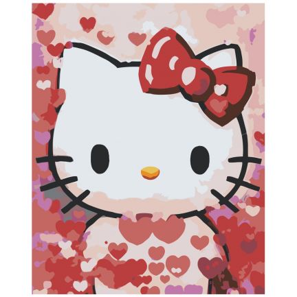 Gleznas pēc numuriem "Hello Kitty" EVEE-hellokitty-0002