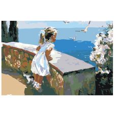 Gleznas pēc numuriem "Meitene un jūra" KRYM-CR01