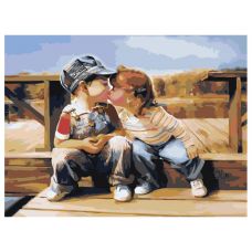 Gleznas pēc numuriem "Mazuļa skūpsts" KRYM-FN10