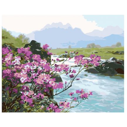 Gleznas pēc numuriem "Kalnu upe" KTMK-03109