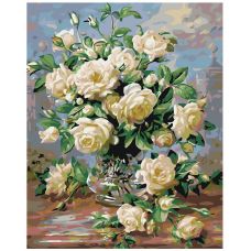 Gleznas pēc numuriem "Baltās rozes" KTMK-06181