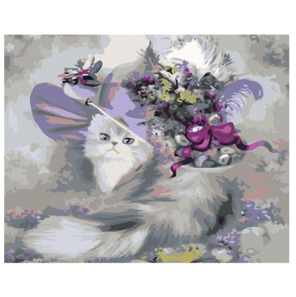 Gleznas pēc numuriem "Kaķis cepurē" KTMK-95821