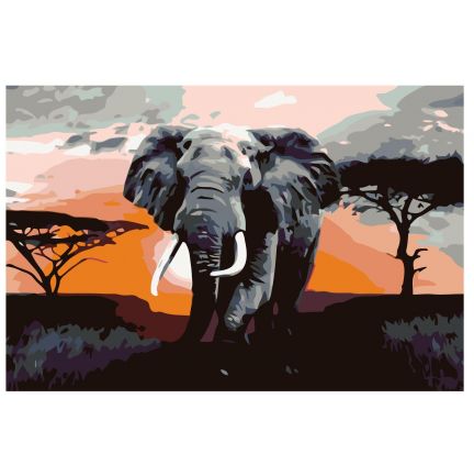 Gleznas pēc numuriem KTMK-Elephant