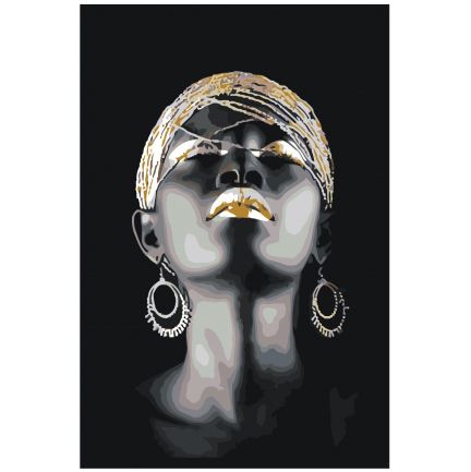 Gleznas pēc numuriem "Āfrikas sieviete" MT001