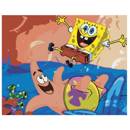 Gleznas pēc numuriem "Spongebob un Patriks" Z-NA130