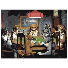 Gleznas pēc numuriem "Suņi spēlē pie galda" ZAI040819-3-2