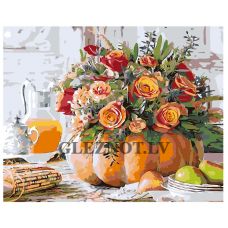 Gleznas pēc numuriem "Rozes uz galda" 1MRR-ZSPB101100165NOVE