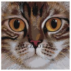 Gleznas pēc numuriem "Kaķis" A109