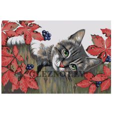 Gleznas pēc numuriem "Kaķis" A127