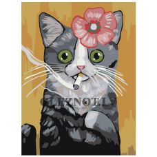 Gleznas pēc numuriem "Smēķējošs kaķis" A132