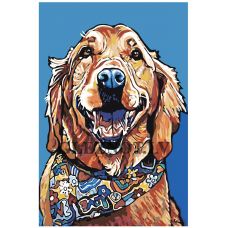 Gleznas pēc numuriem "Laimīgs suns" A141