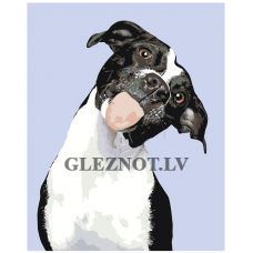 Gleznas pēc numuriem "Suns ar mēli" A158