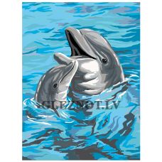Gleznas pēc numuriem "Delfīni" A287