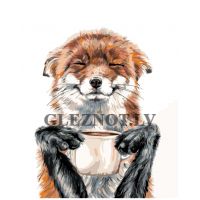 Gleznas pēc numuriem "Lapsa ar kafiju" A471