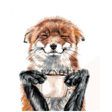 Gleznas pēc numuriem "Lapsa ar kafiju" A471