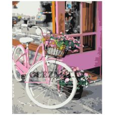 Gleznas pēc numuriem "Rozā velosipēds" A5II-PK35017