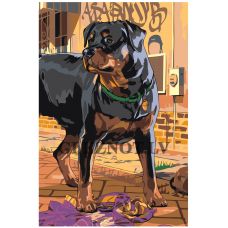 Gleznas pēc numuriem "Rotveilers" A603