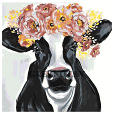 Gleznas pēc numuriem "Govs ar vainagu" AAAA-RS005