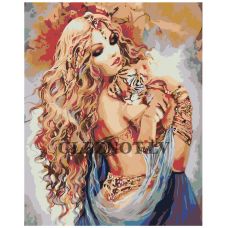 Gleznas pēc numuriem "Meitene ar tīģeri" ARTH-AH160