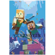 Gleznas pēc numuriem "Minecraft" CH08