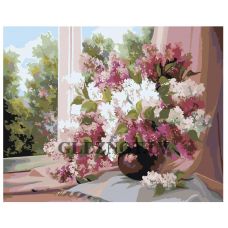 Gleznas pēc numuriem "Ceriņi uz loga" F11