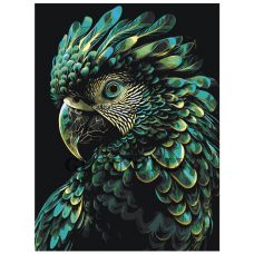 Gleznas pēc numuriem "Papagailis" IHAV-Zel-Popugay