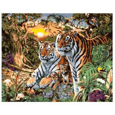 Gleznas pēc numuriem "Tīģeru ģimene" KTMK-05319
