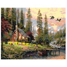 Gleznas pēc numuriem "Māja mežā" KTMK-62073N2