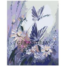 Gleznas pēc numuriem "Taureņi uz ziediem" KTMK-85269