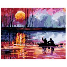 Gleznas pēc numuriem "Divi laivā"  LA21