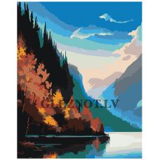 Gleznas pēc numuriem "Rudens kalnos" LI-264