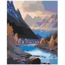 Gleznas pēc numuriem "Rudens kalnos" LI-266