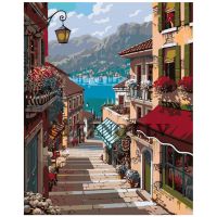 Gleznas pēc numuriem "Bellagio ciems" RP11