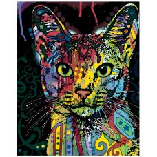 Gleznas pēc numuriem "Varavīksnes kaķis" Z-A188