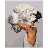 Gleznas pēc numuriem "Ziedu galva" Z-AB249