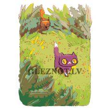 Gleznas pēc numuriem "Kaķis un lapsa" Z1804